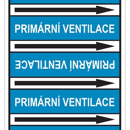 Značení potrubí, primární ventilace